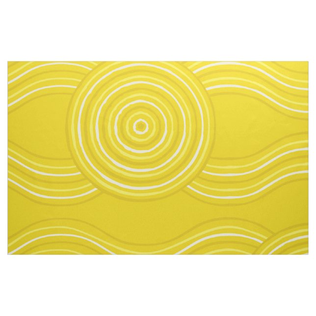 Aboriginal Art Wattle Tyg (Fat Quarter)