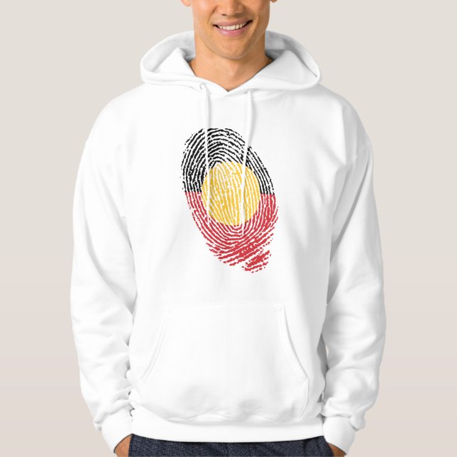 Aboriginal Australia-fingeravtryck Hoodie (Framsida)