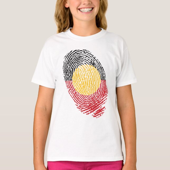 Aboriginal Australia-fingeravtryck T Shirt (Framsida)