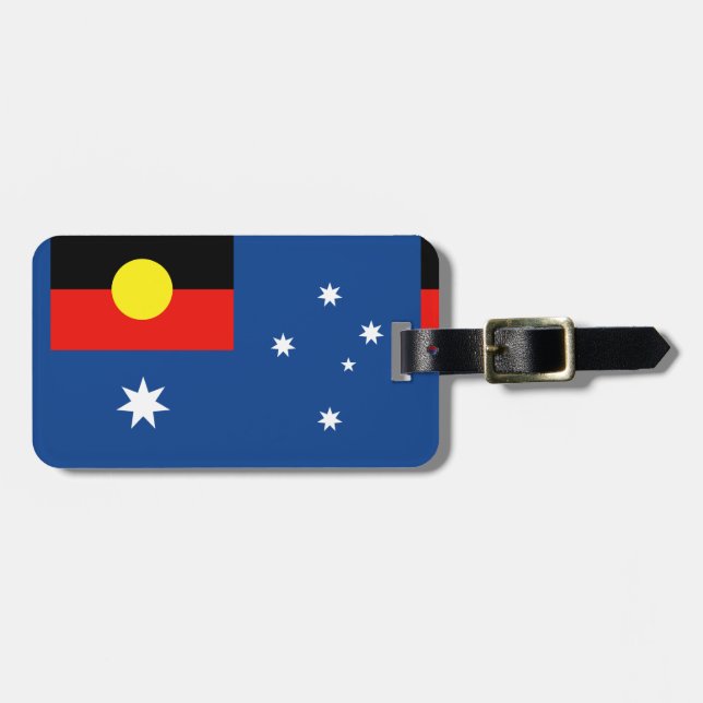 Aboriginal Australia Flagga Bagagebricka (Horisontell Framsida)