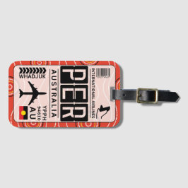Aboriginal Australia Luggage Tag Bagagebricka