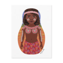 Aboriginal Australian Matryoshka Postcard