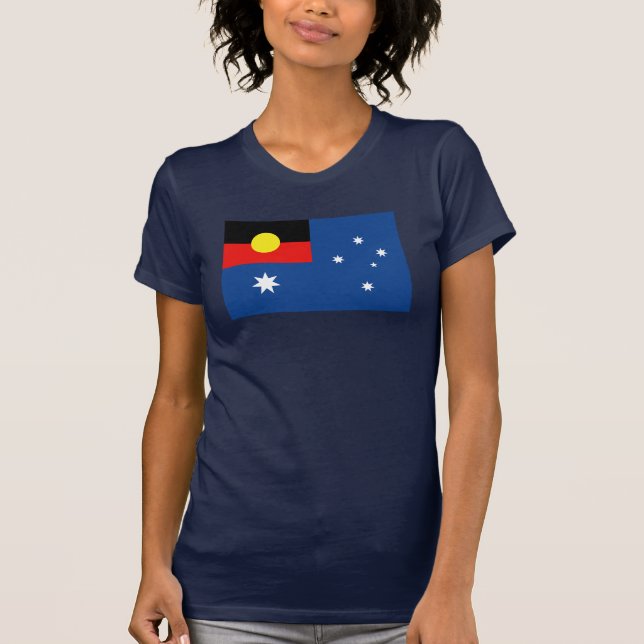 Aboriginal Australien flagga T-shirt (Framsida)