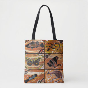 Aboriginal Collage Tote Bag Tygkasse