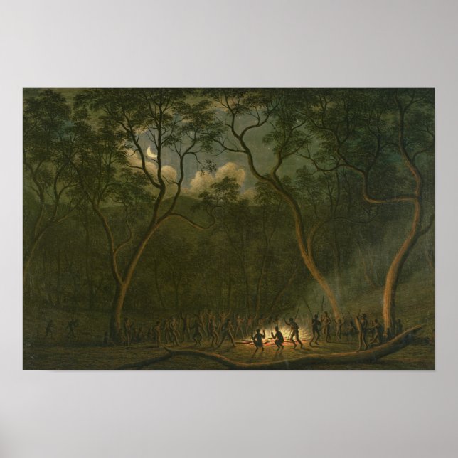 Aboriginal Coroboree i Van Diemens land Poster (Framsidan)