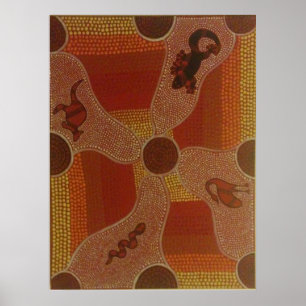 Aboriginal djur samling poster