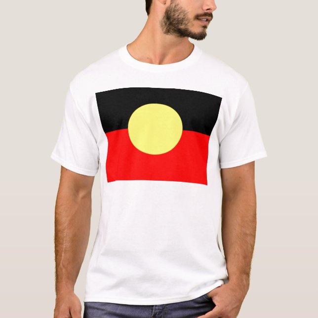 Aboriginal-Flagga T-shirt (Framsida)