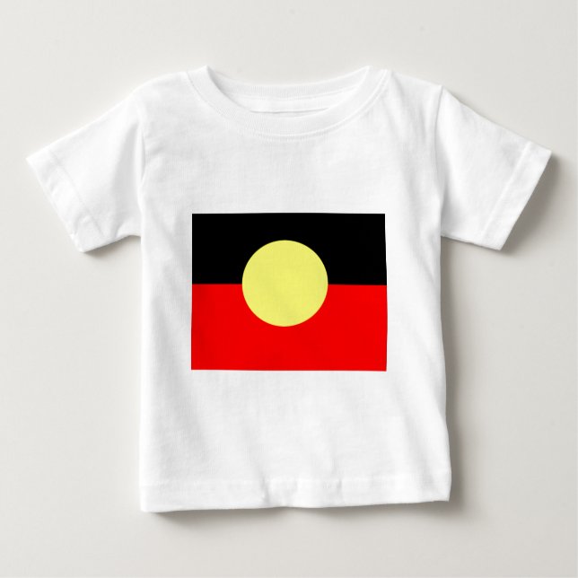 Aboriginal-Flagga Tee Shirt (Framsida)