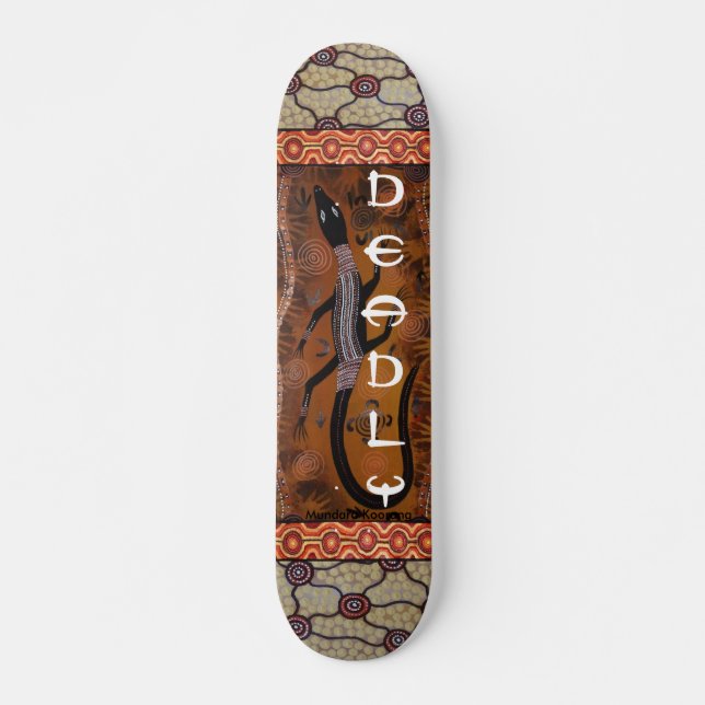 Aboriginal Goanna Deadly Skateboard (Framsida)