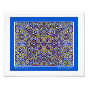 Aboriginal inspirerat pricker designer av Gina Fototryck