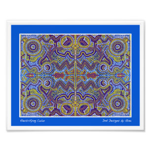 Aboriginal inspirerat pricker designer av Gina Fototryck
