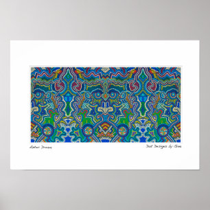 Aboriginal inspirerat pricker designer av Gina Poster