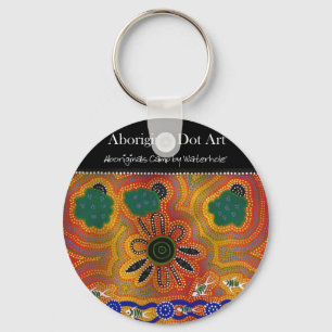 Aboriginal konstverk nyckelring