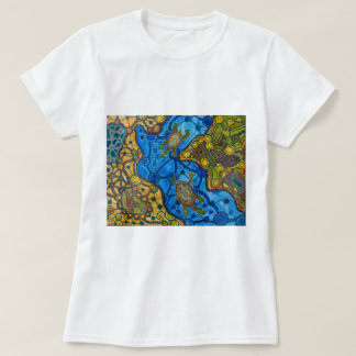 Aboriginal måla för sköldpaddor t-shirt