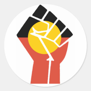 Aboriginal näveklistermärke runt klistermärke