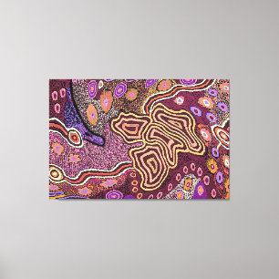 Aboriginal pricka konst canvastryck