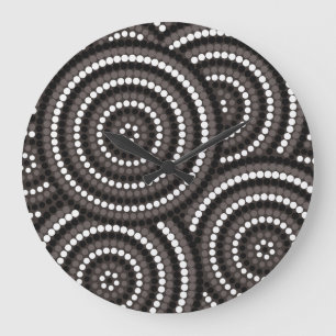 Aboriginal pricka målning stor klocka