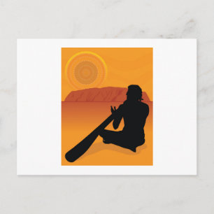 Aboriginal Silhouette Vykort