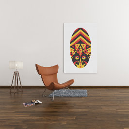 Aboriginal stammask canvastryck