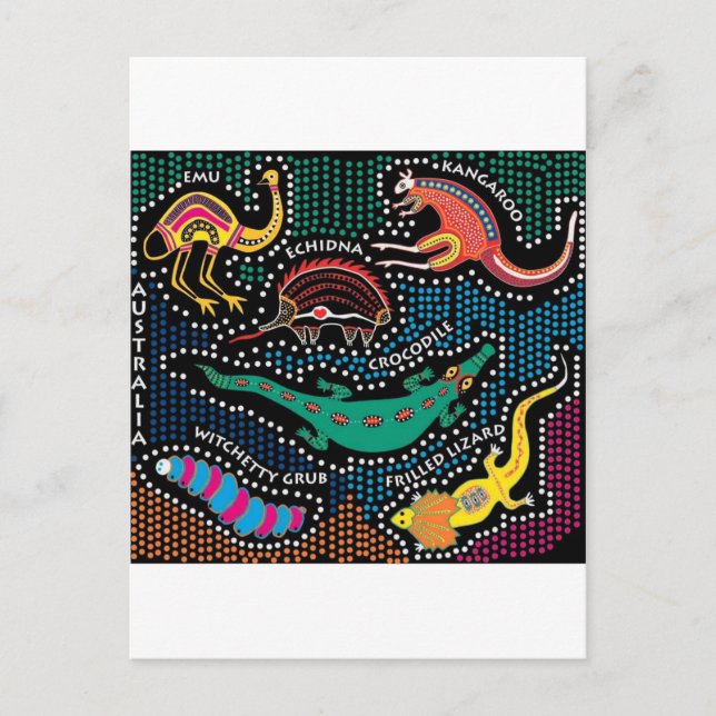 Aboriginal stil vykort (Framsida)