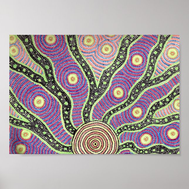Aboriginal Sunrise Poster (Framsidan)
