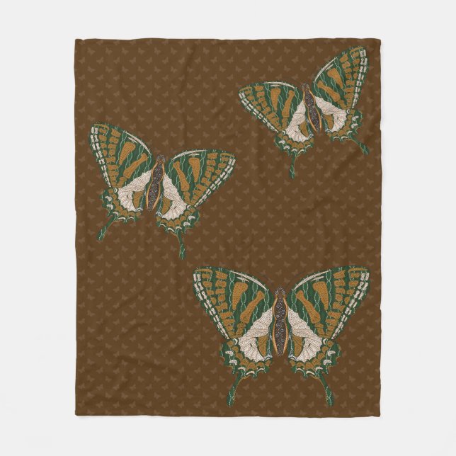 Aboriginal Swallowtail Fleece Blanket (Framsidan)