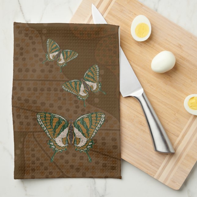 Aboriginal Swallowtail Hand Towel Kökshandduk (Vikt i Fjärdedel)