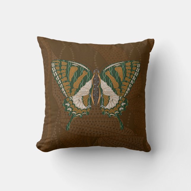 Aboriginal Swallowtail Pillow Kudde (Framsida)