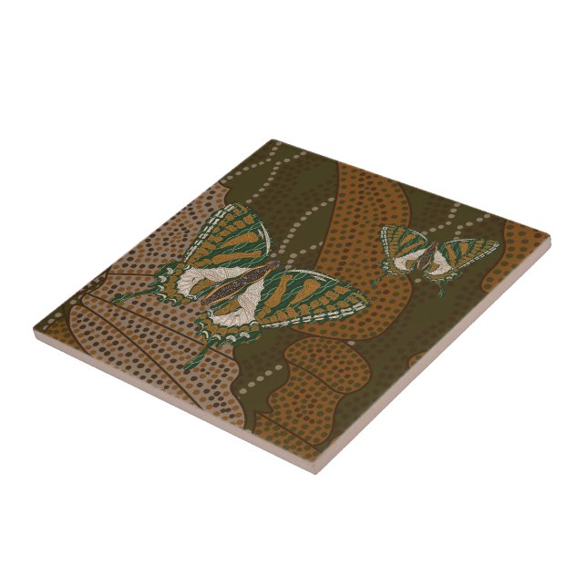 Aboriginal Swallowtail Tile Kakelplatta (Sidan)