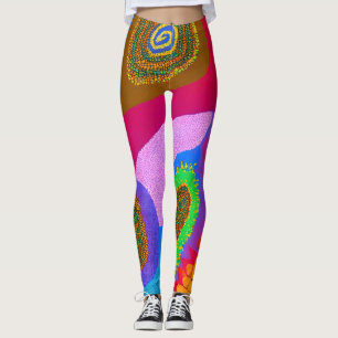 Aboriginell Abstrakt Artikel 105 Leggings