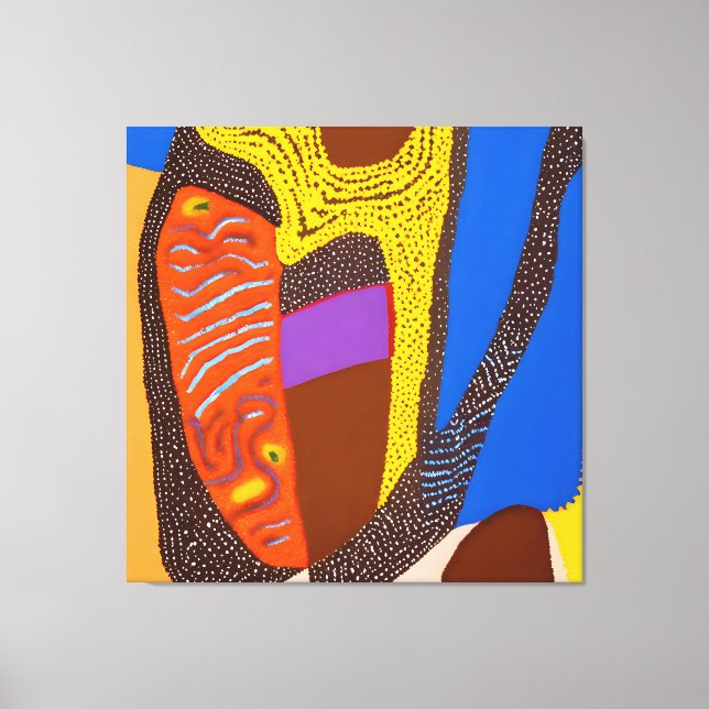 Aboriginell Abstrakt Artikel 109 Canvastryck (Framsida)