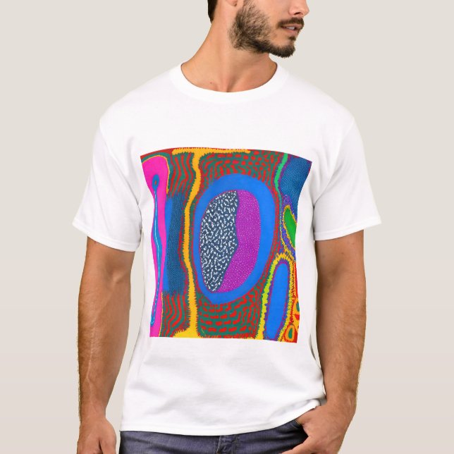 Aboriginell Abstrakt Artikel Vol 07 T Shirt (Framsida)