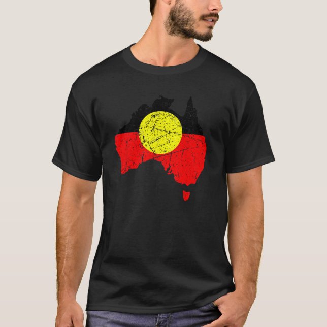 Aboriginell Flagga Australien har alltid en jordsk T Shirt (Framsida)