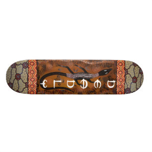 Aboriginell Goanna Deadly Skateboard Bräda 19,5 Cm
