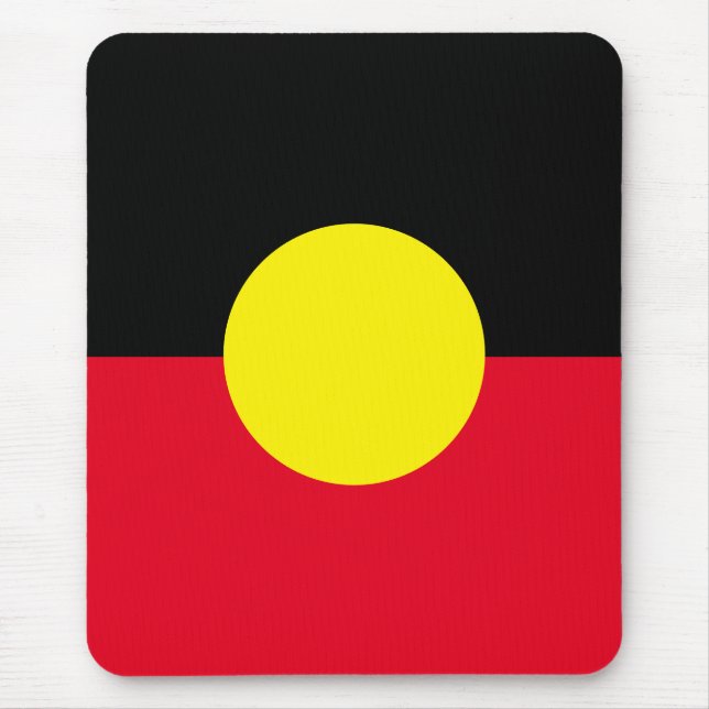 Aboriginell musknapp för flagga musmatta (Framsidan)