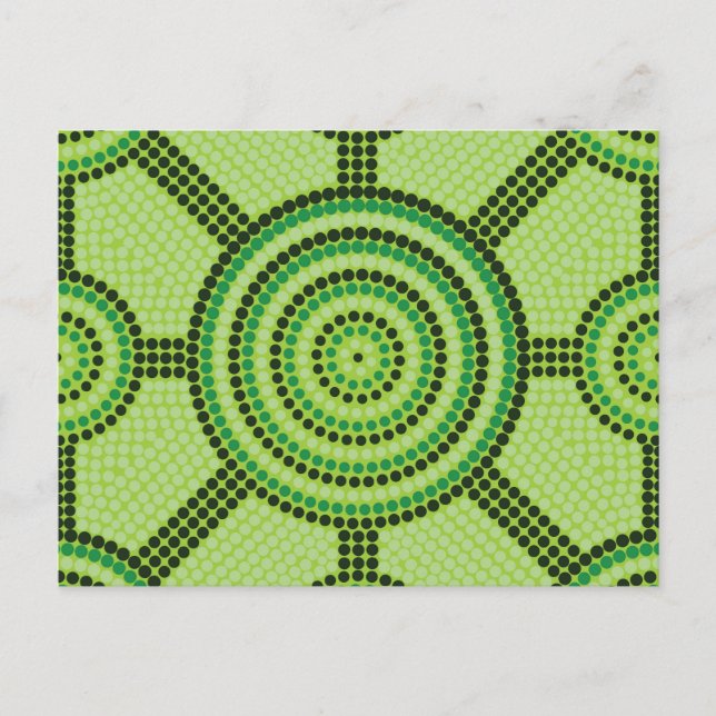 Aboriginell punktmålning vykort (Framsida)