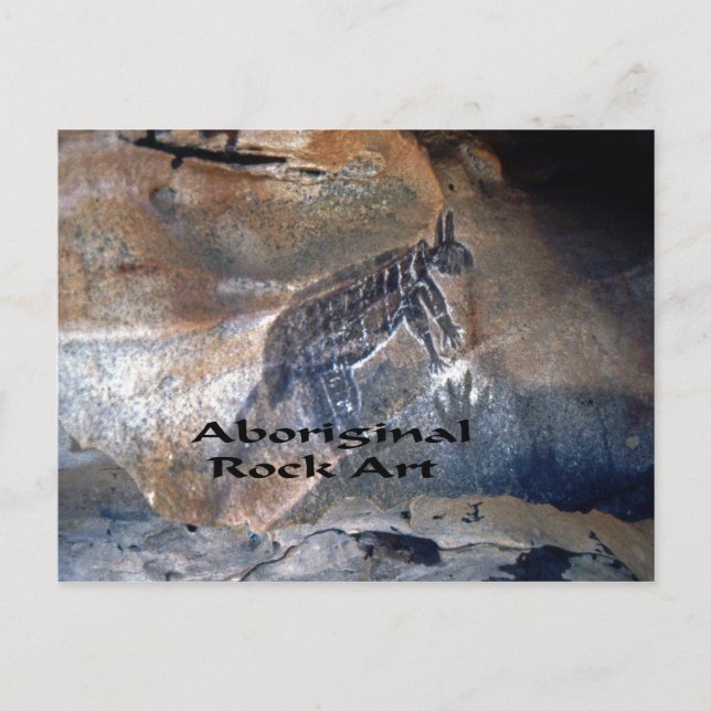 Aboriginell Sten art Vykort (Framsida)