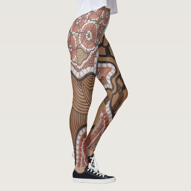Aboriginella Art Gamilaroi Leggings (Höger)