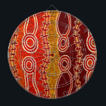 Aboriginella serpenter. darttavla<br><div class="desc">Aboriginella serpenter,  ormar,  stamormar,  Shamanormar,  orange än gult,  abstrakt,  Virginia Vivier,  Vagabond Folk Art,  Witches Hammer,  boho decor,  stamdekor.</div>