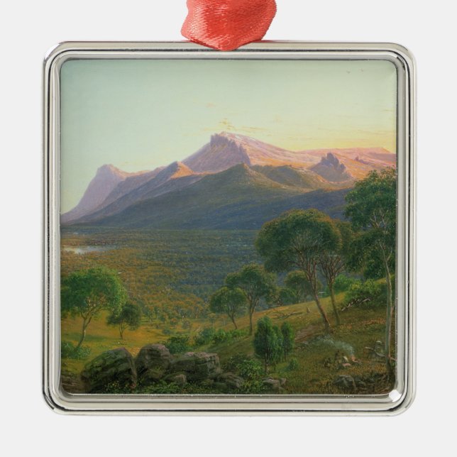 Aborigines vid en avfyra för monteringen William Julgransprydnad Metall (Framsidan)