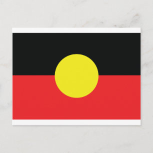 aborigini australia flagga vykort