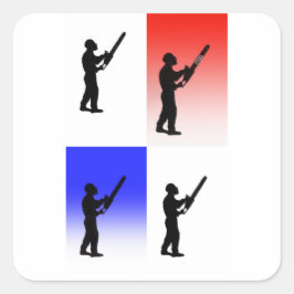 Aborist Träd, julklapp-gåva Fyrkantigt Klistermärke