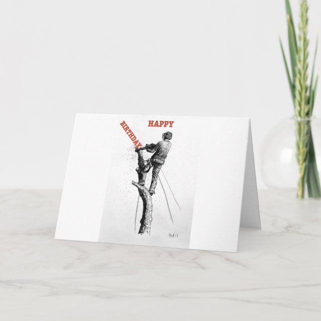 Aborist Träd, julklapp-gåva Helgkort (Framsida)