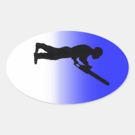 Aborist Träd, julklapp-gåva Ovalt Klistermärke