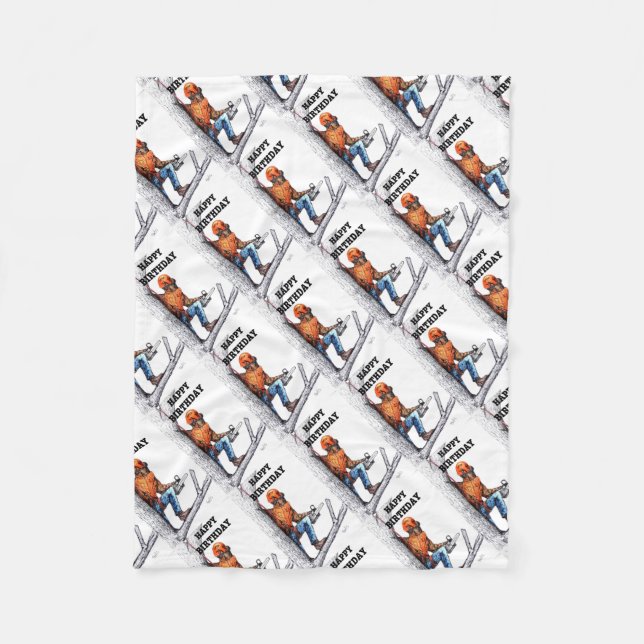 Aborist Träd, kirurg på födelsedagen, presenterar  Fleecefilt (Framsidan)