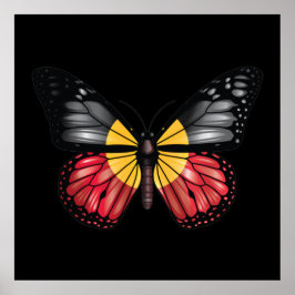 Aboriursprungsmonarque Butterfly Flagga Poster