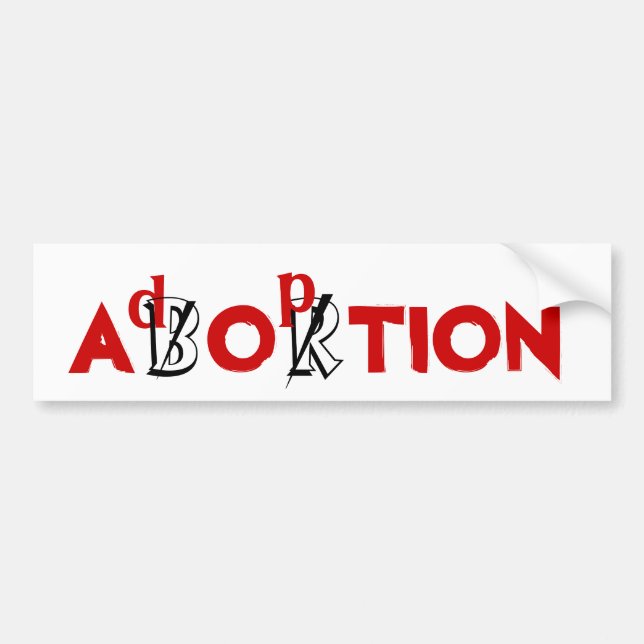 ABORT/adoption Bildekal (Framsidan)