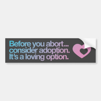 Abort-/adoptionbildekal Bildekal