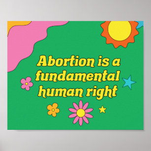 Abort är en grundläggande politisk Höger för männi Poster