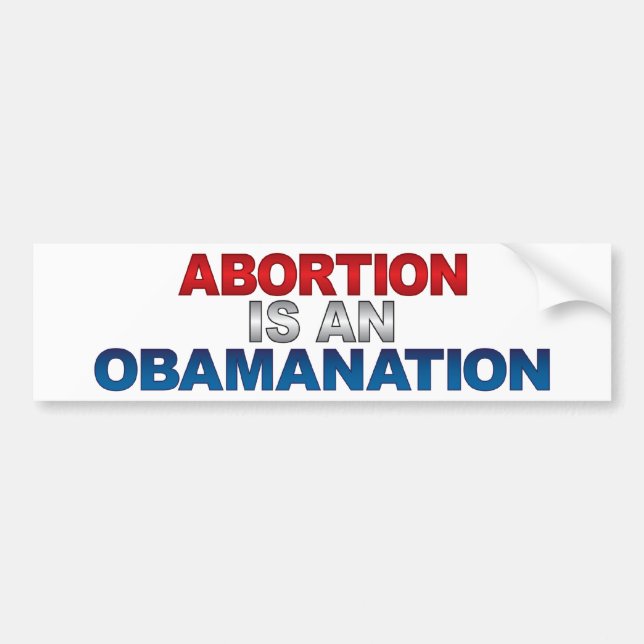 ABORT ÄR en OBAMANATION-bildekal Bildekal (Framsidan)